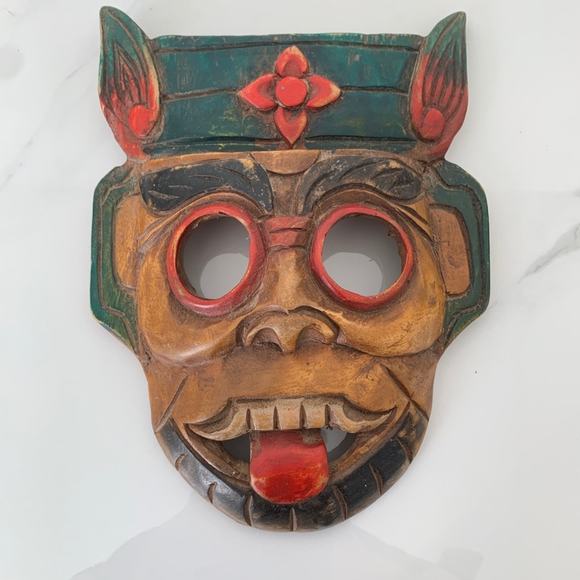 Vintage Wood Carved Mask